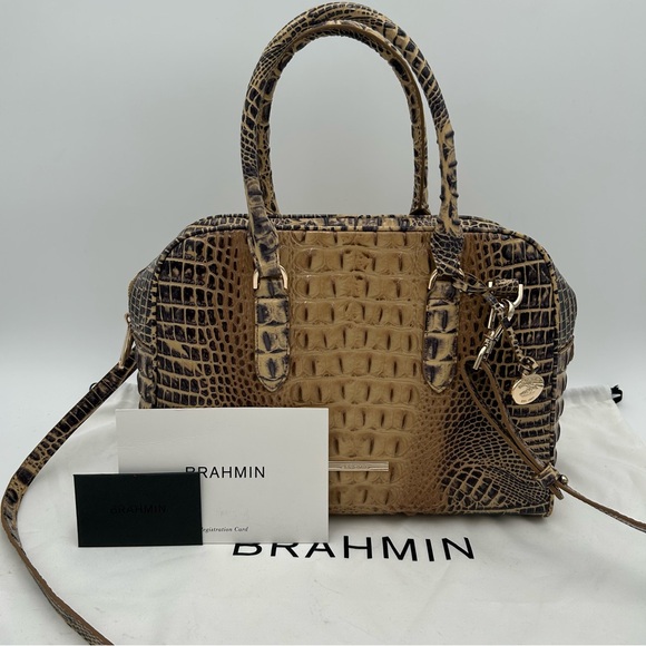 Brahmin Toasted Melbourne Satchel Purse - Picture 1 of 16